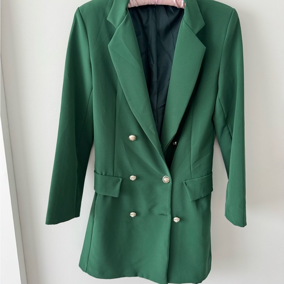 Green Double-Breasted Blazer - Picture 2 of 3